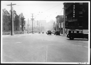 Vew of Third Street looking east from Beaudry Avenue after widening and grade changes, May 20, 1932