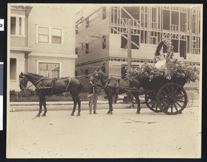 Float at La Fiesta de Los Angeles celebration, ca.1906