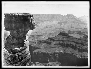 "Thor's hammer" or "The Hammer of Thor" rock formation in the Grand Canyon, ca.1900-1930