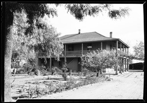 View of the Lugo Ranch home from the garden