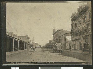 View down Business Street in Woodland, 1900-1940