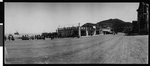 Exterior view of the Aquarium on the edge of Avalon Bay on Catalina Island, ca.1905