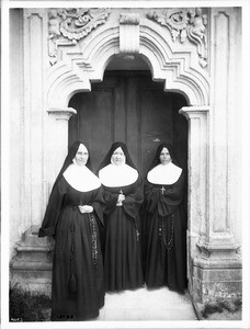 Mother Louis, Sister Superior, and two nuns at Mission San Carlos, Monterey, ca.1903