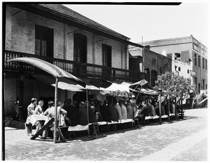 Outdoor restaurant on Olvera Street