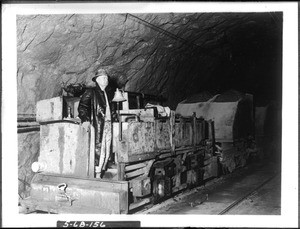 Tunnel railroad along the Colorado River Aqueduct, ca.1930