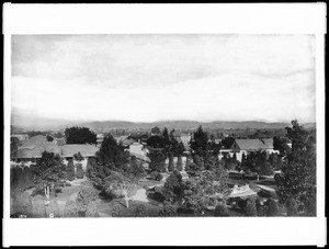 Panoramic view of the Los Angeles Plaza and Sonora Town looking northeast from the Pico House, April 1882