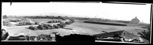 Panoramic view of the Union Stockyards in Los Angeles, December 1929