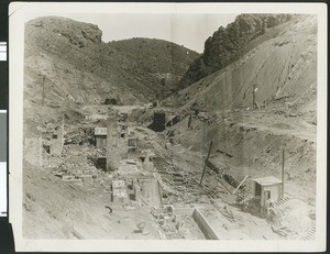 Construction work on a hillside, ca.1930