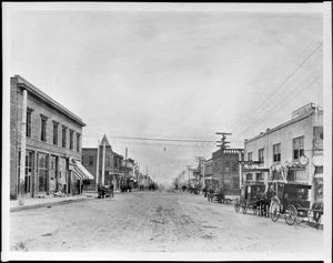 Greenleaf Avenue in Whittier looking south, Los Angeles, 1907