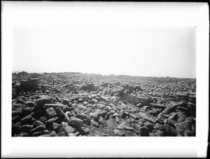 Close view from above the ruins of the Santa Clara Indian cliff dwellings, New Mexico, ca.1895