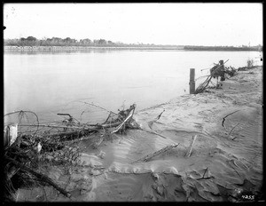 Canal congested with water from the Colorado River after five unsuccessful attempts at channeling the river, ca.1903