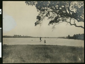 Oakland's Lake Merritt, taken from Adams point, ca.1910