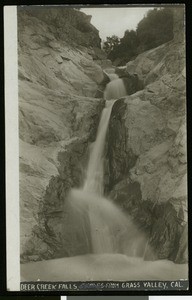 Nevada County Views, showing Deer Creek Falls in Grass Valley, ca.1910