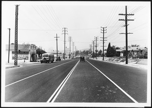 Marengo Street west from Chicago Street after widening and paving, September 1935
