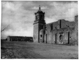 Mission San Juan (Jose) de Agueyo from side, San Antonio, Texas, ca.1898