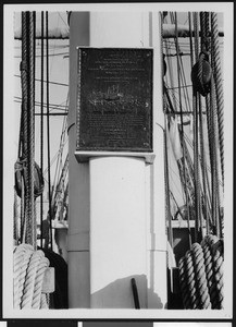 Plaque in memory of the builder of "Old Ironsides", ca.1900