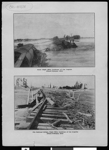 Los Angeles River in flood, February 1914