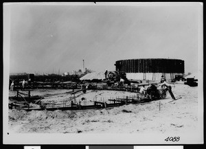 Men working on a construction project in Venice