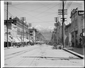 View of Third Street, looking east from F Street, San Bernardino, ca.1901