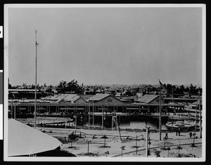 Chutes Park (later Horsley Park) looking north, showing the Sixteenth Street School, ca.1905