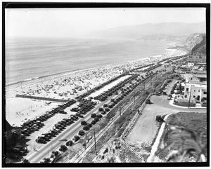 Birdseye view of a beach