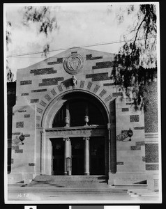 Entrance to the Physical Education Building at the University of Southern California