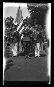 Young boys in military uniforms at the Boys' Parade