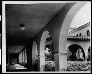 Archways of the north wing of South Pasadena Junior High School, ca.1935