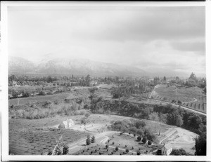 Birdseye view of Scovillis Park in Arroyo Seco, Pasadena, ca.1898