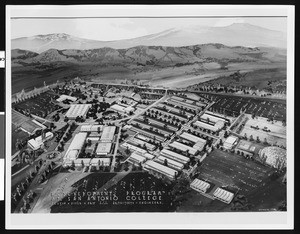 Aerial drawing of Mount San Antonio College, Texas