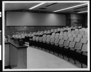 Interior view of a lecture hall at California State University at Los Angeles