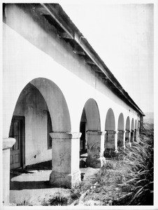 Front corridor of Mission Santa Inez, ca.1906