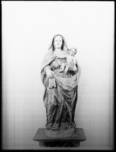 Statue of the Madonna at Mission San Diego de Alcala, ca.1905