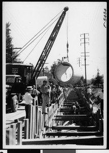Eagle Rock Drainage System construction, September 1936