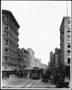 Broadway looking north from Fourth Street, Los Angeles, ca.1908