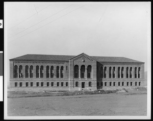 Exterior view of Moore Hall at UCLA, shortly after its construction, December 20, 1929