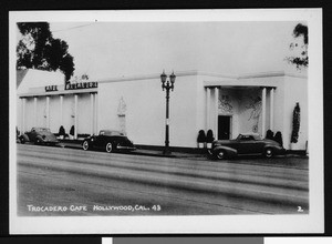 Exterior view of the Trocadero Cafe, Hollywood, ca.1938