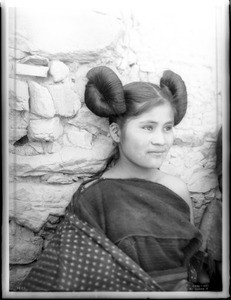 Hopi Indian maiden in the village of Oraibi, ca.1901