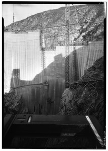 Pacoima Dam, showing the backside of the dam, January 4, 1927