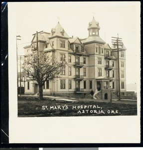 An exterior view of St. Mary's Hospital, Astoria, Oregon