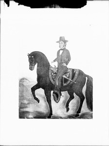 Portrait of Don Jose Sepulveda on horseback