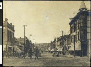 A street scene in Pendleton, Oregon, ca.1900