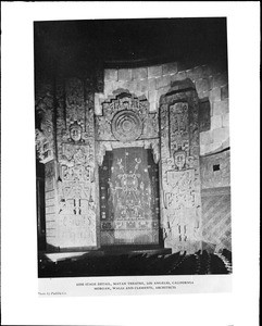 View of the tableau stage in the Mayan Theater, ca.1925