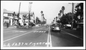 North Figueroa, showing center of the street extending into the background, November 1942