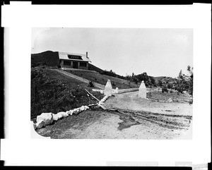 Exterior view of a house on Ben White's Foothill Ranch in Corona, ca.1900