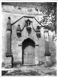 Side door of Mission San Buenaventura, California, ca.1906