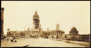 San Francisco earthquake damage, showing the ruins of the twenty million dollar City Hall Building, 1906