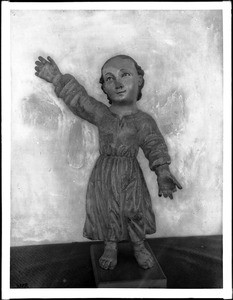 Statue of Jesus Christ at age twelve, Mission San Carlos Borromeo, Monterey, ca.1907