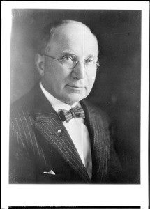 Portrait of Siegfried Marshutz, founder of the Jewish Orphans Home of Southern California