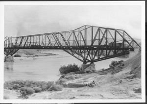 A bridge over the Colorado River at the Needles, ca.1934